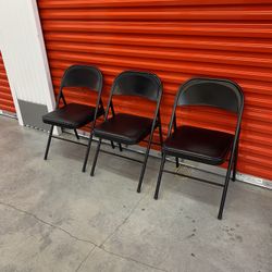 3 Padded Foldable Chairs