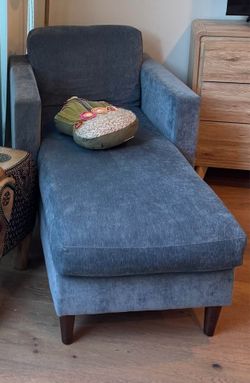 Bradley II Denim Chaise Lounge