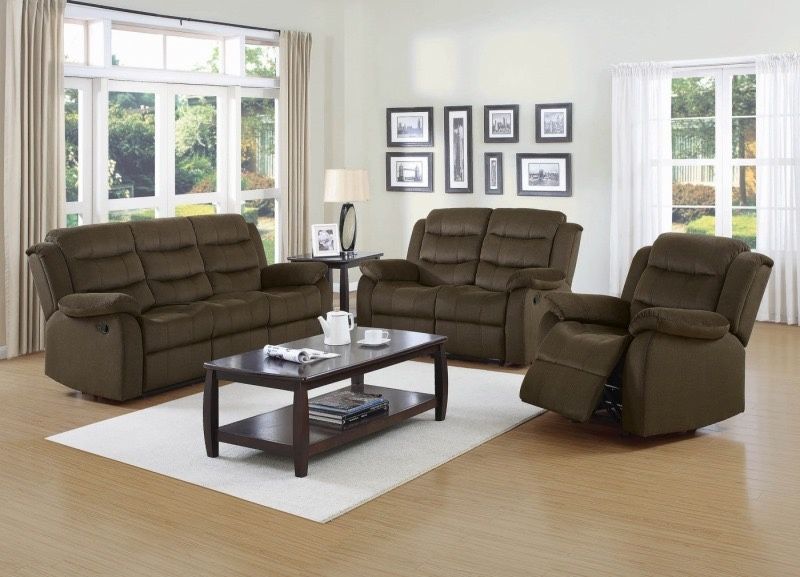 Brand New 2 Piece Olive Brown Sofa and Love Seat