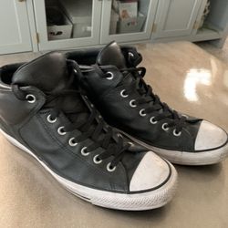 🖤 Excellent condition all leather men’s converse size 11 1/2