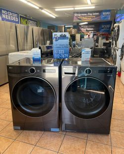 LG 5.0 Cu.Ft. Front Load Washer and 7.4 Cu.Ft. Gas Dryer
