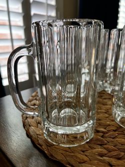 Clear Glass Beer Mugs Set