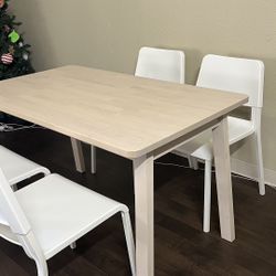 Wooden Dining Table with Chairs