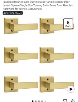 Probrico Brushes Gold Dummy Door Knobs