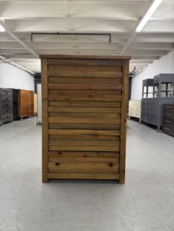 Modern Rustic Farmhouse Wood 5 Drawer Dresser