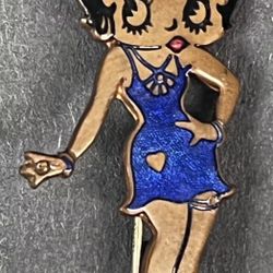 Original Betty Boop Blue 1.75" Pin