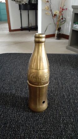 Vintage Brass coca cola bottle