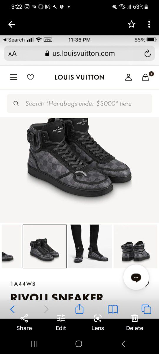 Louis Vuitton Rivoli Sneaker Boot US Size 9 for Sale in San Antonio, TX -  OfferUp