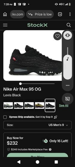 Nike Air Max 95 OG Levi's Black