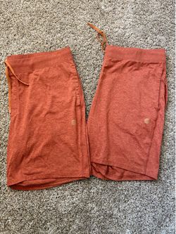 2x L.L. Bean Performance Knit Drawstrings Shorts Mens Size XL Burnt Orange x2