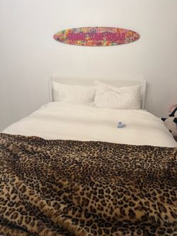 Velvet full size storage bed and mattress