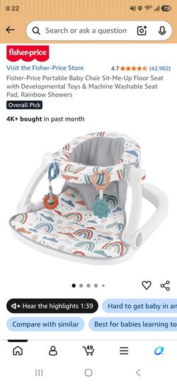 Fisher Price portable baby chair sit me up floor seat