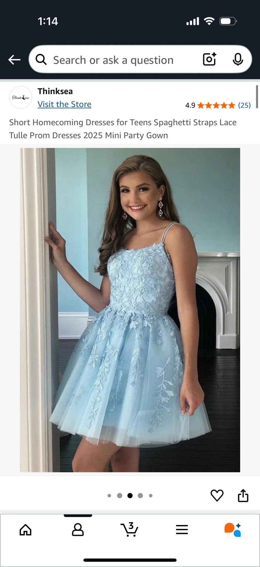 Blue Homecoming Dress