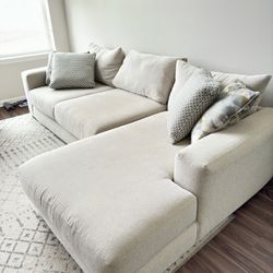 Fabric Sofa With Chaise