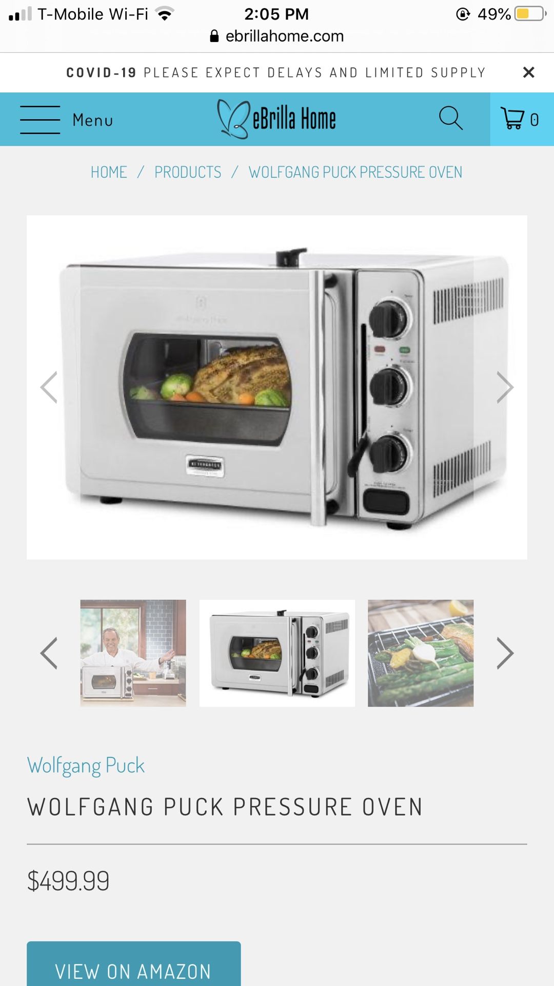 Wolfgang Puck Kitchentek Pressure Oven