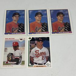 Mike Mussina HOF Rookie Baseball Card Lot (5) Baltimore Orioles