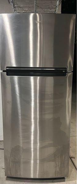 Whirlpool Stainless Steel refrigerator.