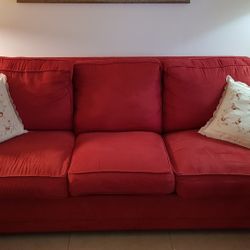 Red Pull-Out Sofa