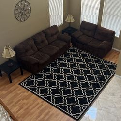 Couch’s,  Rug,  End Tables,  and Lamps