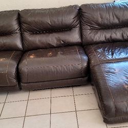 leather 3pcs couch