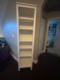 White bookshelf