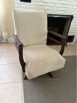Vintage Mid-Century Modern Swivel Rocking Armchair
