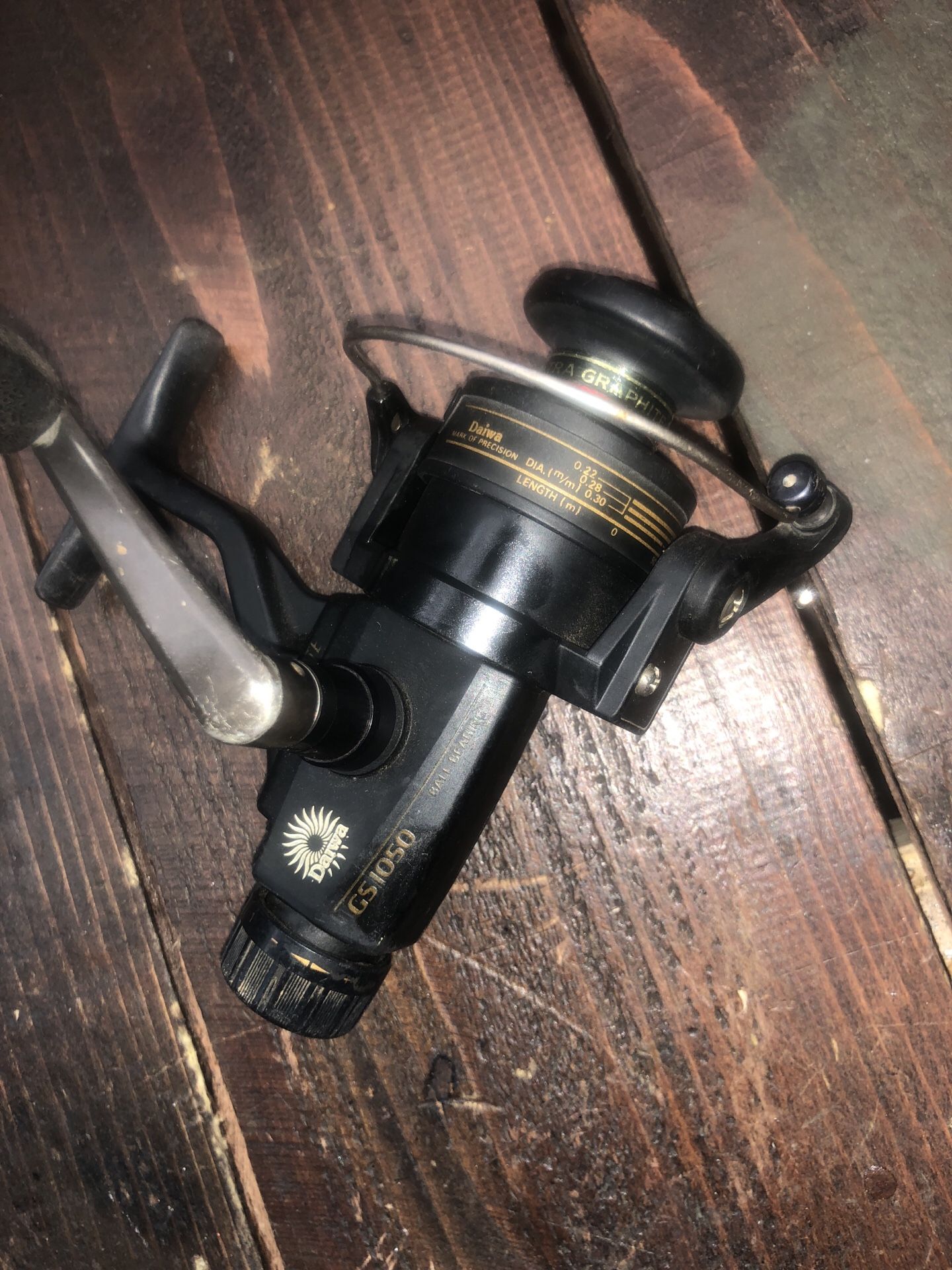Daiwa GS1050 ball bearing and extra graphite reel. fishing reel