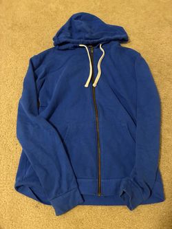 Blue Zip-Up Hoodie Sweatshirt