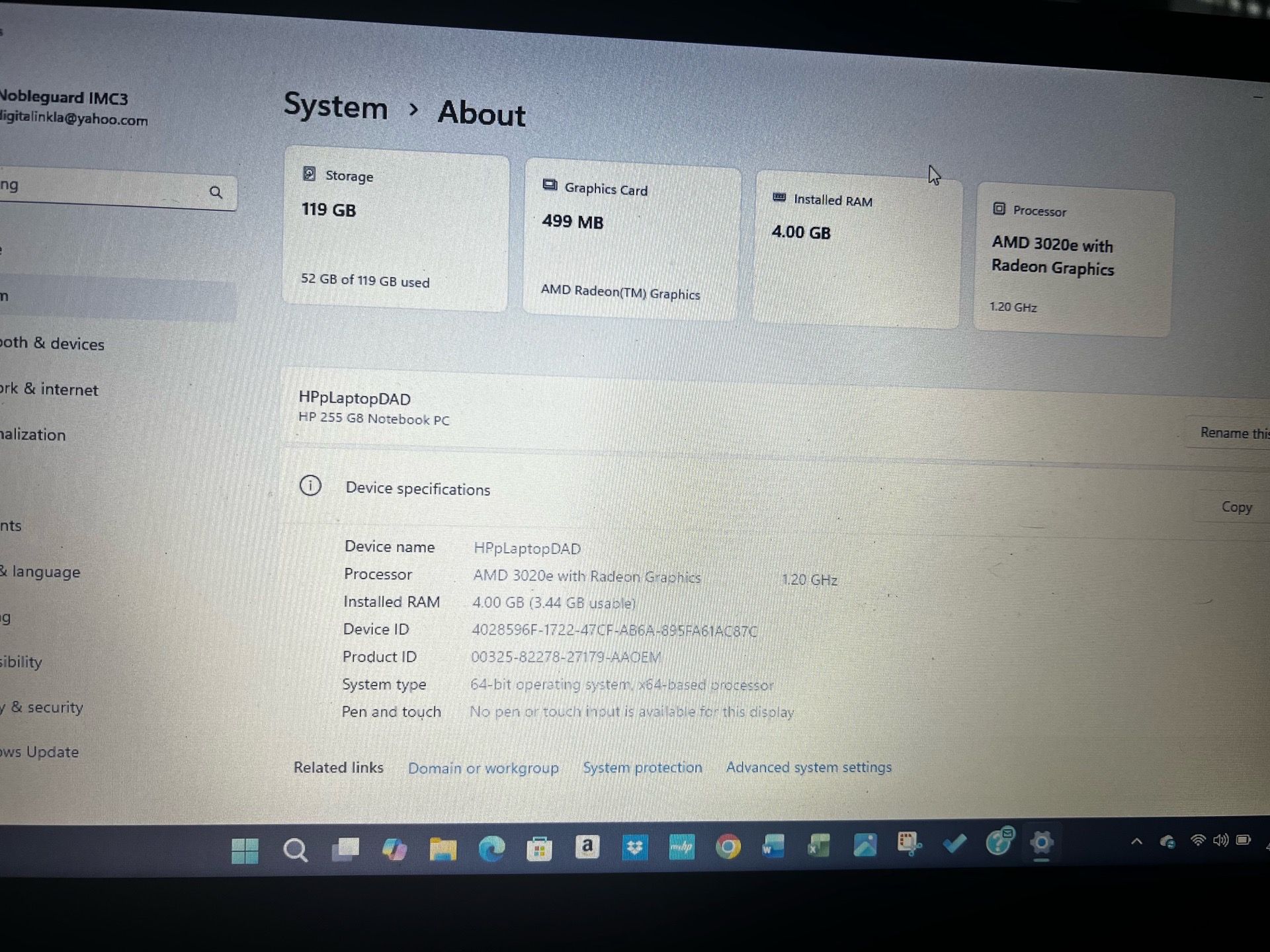 Hp 119 GB Notebook PC