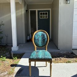 Custom Leather Alligator Accent Chair [FREE Delivery🚚]