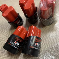 Milwaukee New Battery 2ah M12 $45 EACH One Nuevoa 