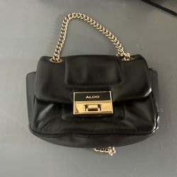 Aldo Black Gold Chain Shoulder Crossbody Bag