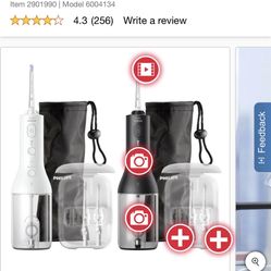 Philips Sonicare Cordless Rechargeable Power Water Flosser, 2-pack