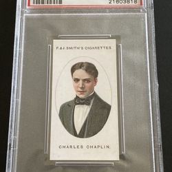 POP 1 Charles Charlie Chaplin 1920 F. & J. Smith Cinema Stars PSA 8.5 card