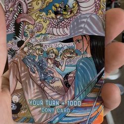 Nico Robin shaded by palm trees Don! Card One Piece Card Game Custom Textured Foil