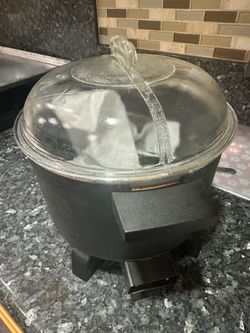Electric skillet fully immersible, used but works great and very efficient