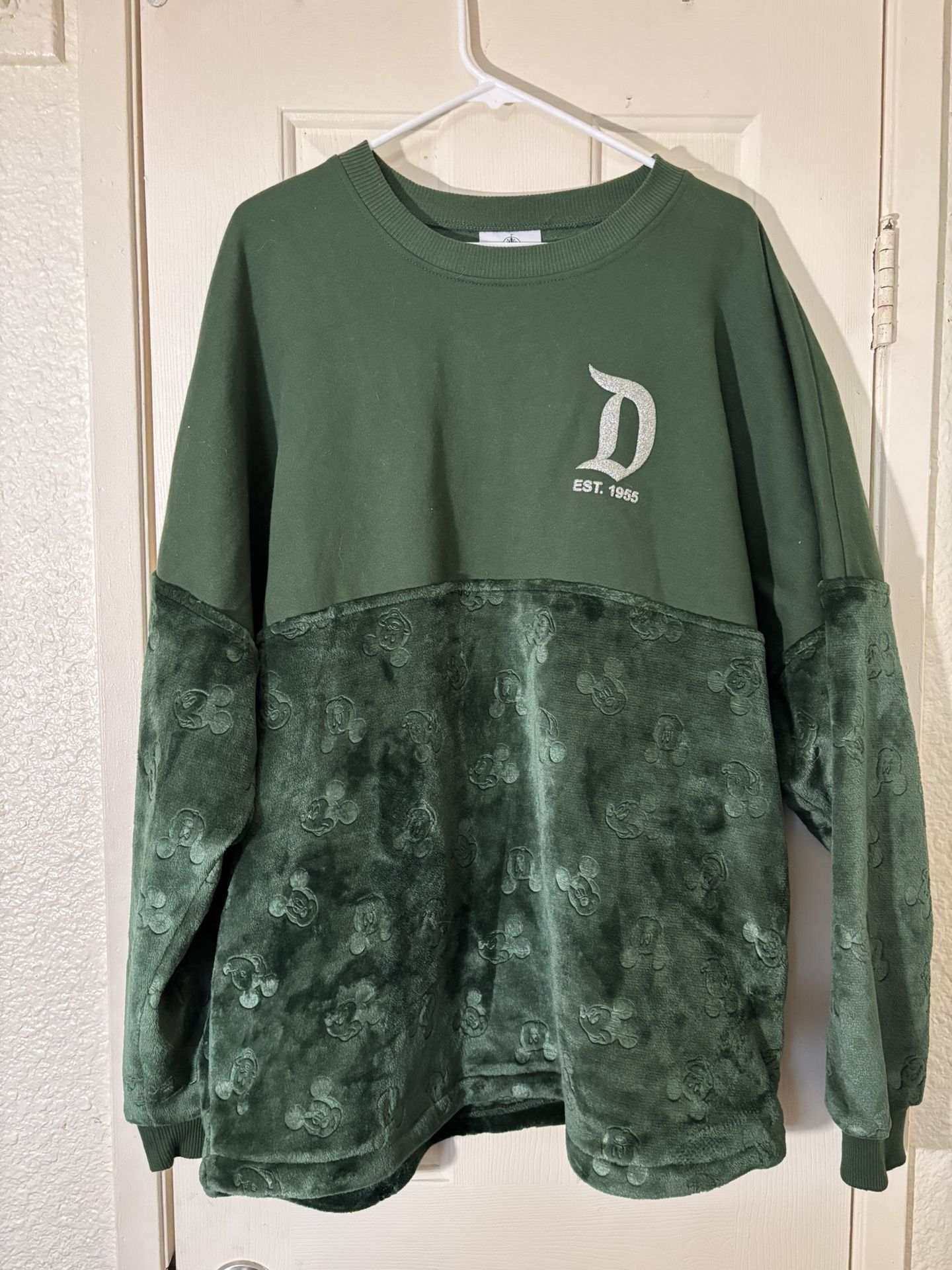 Disneyland Resort Mickey Mouse Green Sherpa Spirit Pullover