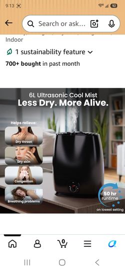 BRAND NEW- Ultrasonic top-fill humidifier