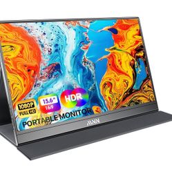 Portable Monitor 15.6inch FHD 1080P USB C HDMI Gaming Ultra-Slim IPS Display