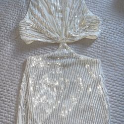 White Luxury Mini Dress