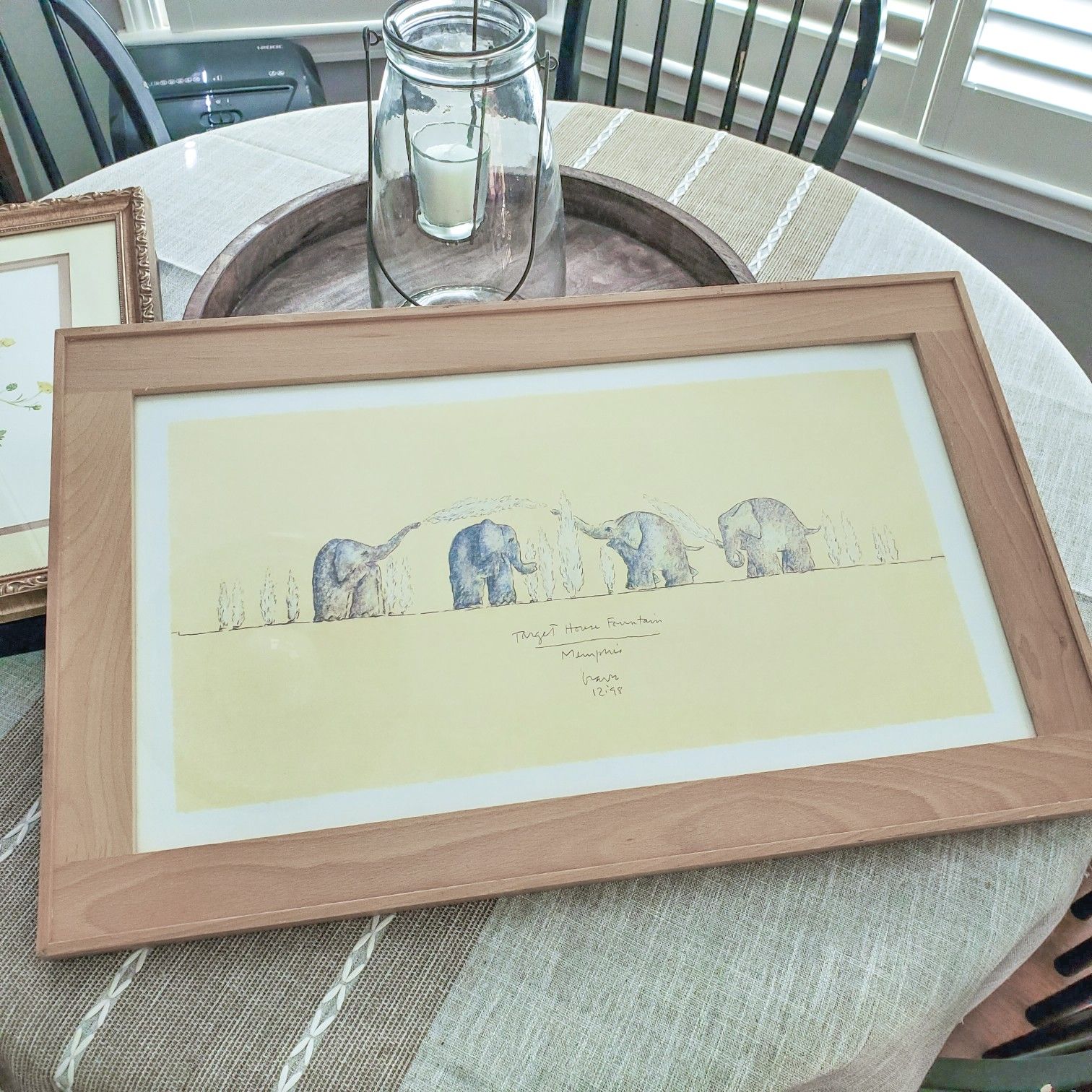 Elephant Fountain by Michael Graves - Framed