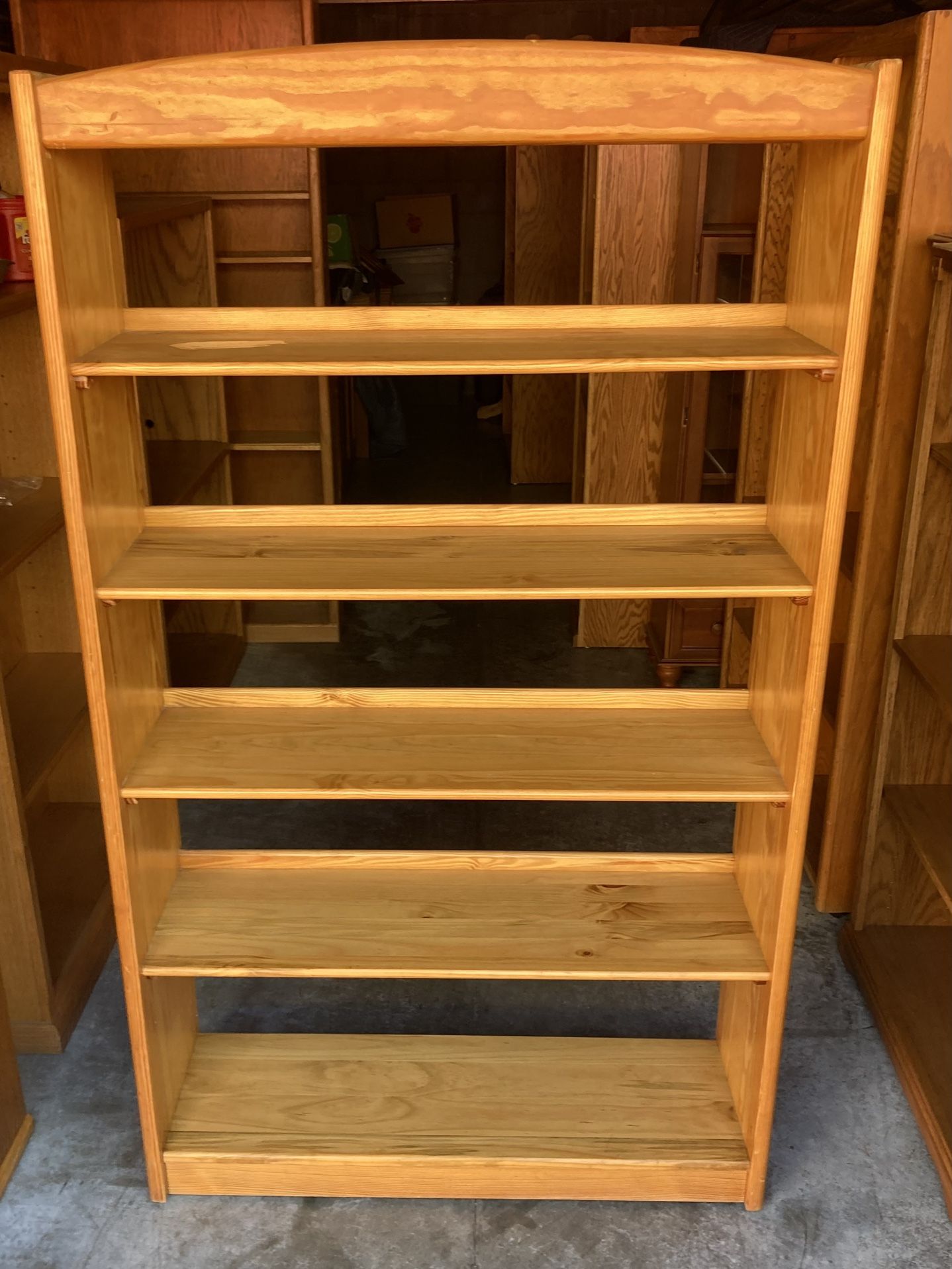 Solid Pine Wood Bookcase Storage Display Shelving