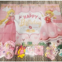 Princess Peach Birthday Party Supplies 