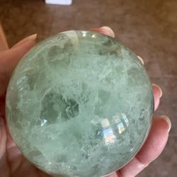 Green Fluorite Crystal Sphere 