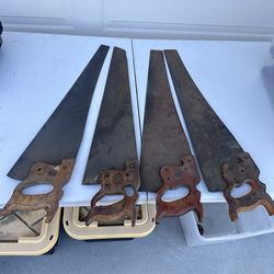 4 Vintage Wood Handled Saws  Get all 4 for just $20 with Easy Pick up in La Quinta - Tool Tools