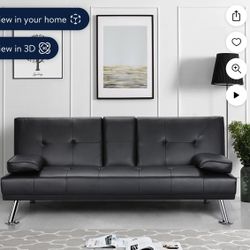 Sofa Couch Black And Bed 