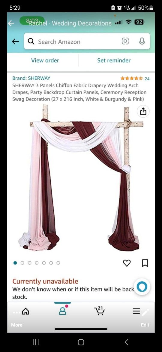 Wedding Arch Party Decor Fabric