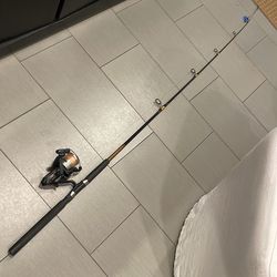 Shimano Baitrunner 4500 spinning reel on ugly stick