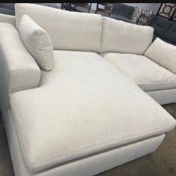 100" Oversized Super PLUSH Feather Cloud Sectional Sofa Couch