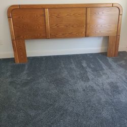 Cal King Solid Oak Headboard 